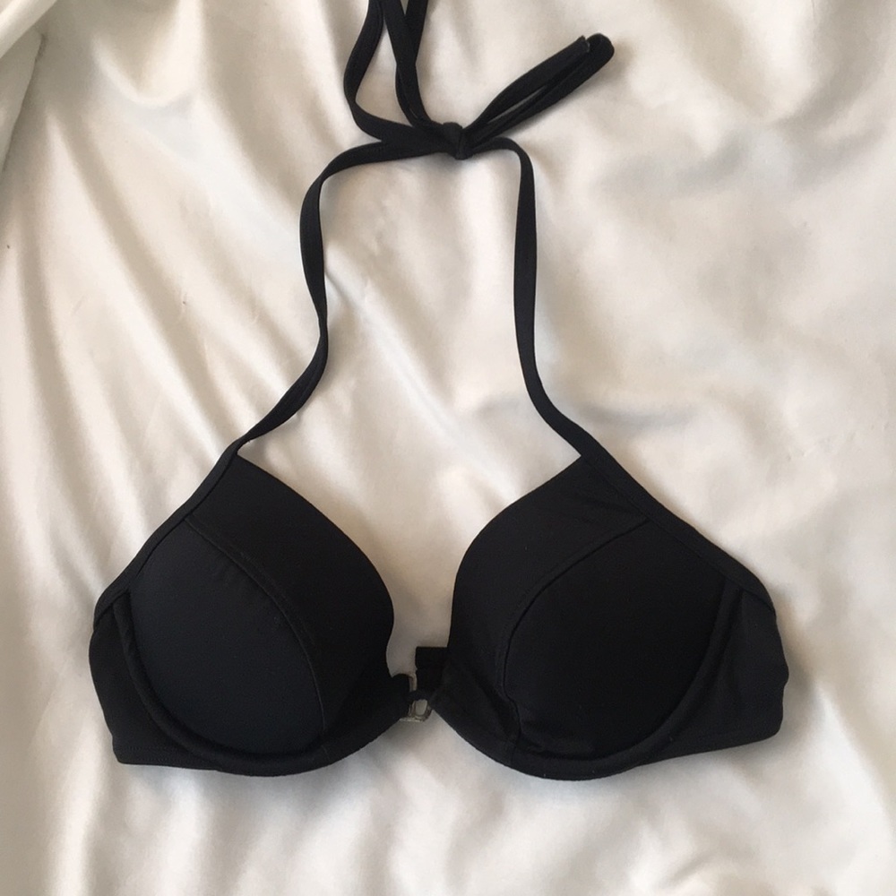 Victoria’s Secret black halter bikini top 34b